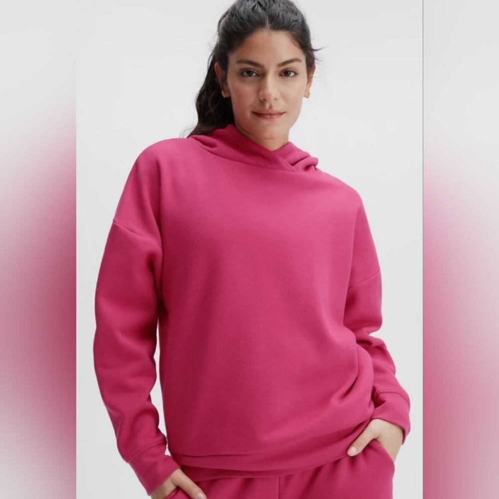 Fabletics Eco Go To Sweatshirt with Pockets..size 1X Dark Fushia